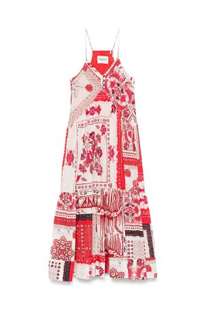 Red and white Abba midi dress MARANT ÉTOILE | RO0380FBC1J16ERDEC